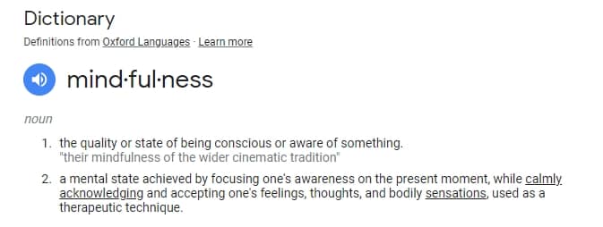 THE OFFICIAL DEFINITION OF MINDFULNESS THE OFFICIAL DEFINITION OF MINDFULNESS