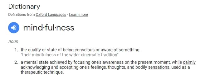 THE OFFICIAL DEFINITION OF MINDFULNESS